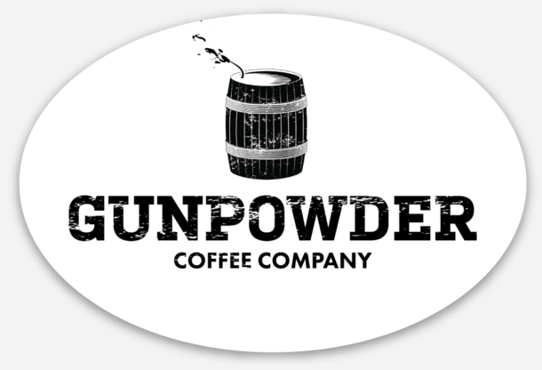 Gunpowder Coffee Company Oval Stickers